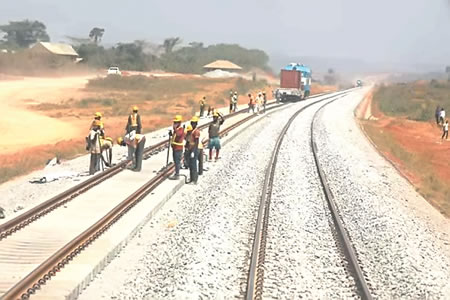 Image result for ROTIMI AMAECHI VISITS LAGOS IBADAN RAIL SITE